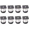 DENUOTOP 8 Adjustable Stainless Steel Furniture Legs,Adjustable 50mm Height Thicken Cabinet Legs Table Legs Furniture Legs,Brushed Stainless Steel,Adjustable Height 0-15mm