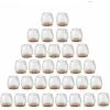 JOORRT 32pcs Silicone Chair Caps Feet Pads Furniture Table Covers Floor Leg Protectors For 25-29MM Round Legs (Transparent+Brown)