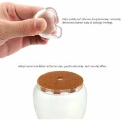 JOORRT 32pcs Silicone Chair Caps Feet Pads Furniture Table Covers Floor Leg Protectors For 25-29MM Round Legs (Transparent+Brown) 8 JOORRT 32pcs Silicone Chair Caps Feet Pads Furniture Table Covers Floor Leg Protectors For 25-29MM Round Legs (Transparent+Brown) -Vonshef shop 70135749 4