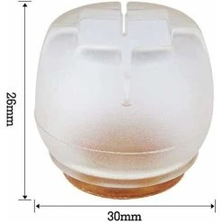 JOORRT 32pcs Silicone Chair Caps Feet Pads Furniture Table Covers Floor Leg Protectors For 25-29MM Round Legs (Transparent+Brown) 9 JOORRT 32pcs Silicone Chair Caps Feet Pads Furniture Table Covers Floor Leg Protectors For 25-29MM Round Legs (Transparent+Brown) -Vonshef shop 70135749 5