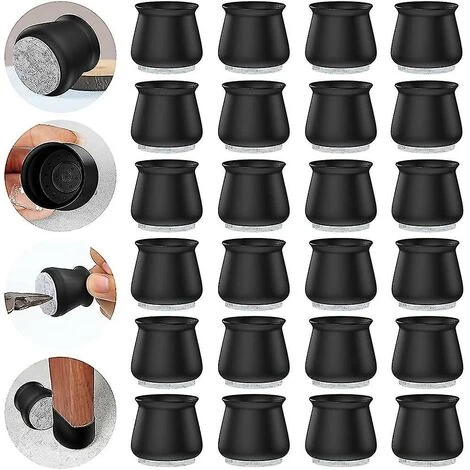 JOORRT Chair Leg Protectors, 24 Pieces For Hardwood Floors. Silicone Chair Leg 1 JOORRT Chair Leg Protectors, 24 Pieces For Hardwood Floors. Silicone Chair Leg