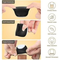 JOORRT Chair Leg Protectors, 24 Pieces For Hardwood Floors. Silicone Chair Leg 9 JOORRT Chair Leg Protectors, 24 Pieces For Hardwood Floors. Silicone Chair Leg -Vonshef shop 70367527 5