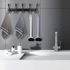 FVBJD Coat Rack Wall Mounted Long,5 Tri Hooks For Hanging Coats, Coat Hooks Wall Mounted,Wall Coat Hanger,Hook Rack For Clothes,Jacket,Hats -Vonshef shop 70411051 4