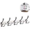 FVBJD Coat Rack Wall Mounted Long,5 Tri Hooks For Hanging Coats, Coat Hooks Wall Mounted,Wall Coat Hanger,Hook Rack For Clothes,Jacket,Hats