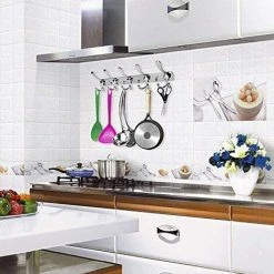 FVBJD Coat Rack Wall Mounted Long,5 Tri Hooks For Hanging Coats, Coat Hooks Wall Mounted,Wall Coat Hanger,Hook Rack For Clothes,Jacket,Hats -Vonshef shop 70411284 3