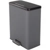 Pedal Bin Deco Rectangular 65L Cool Grey Curver