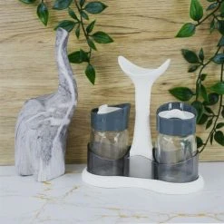 Geezy Salt And Pepper Shaker With Plastic Holder -Vonshef shop 71163909 4