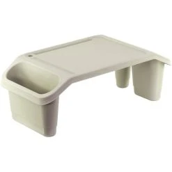 Geezy Cream Bed Tray Sofa Table Serving Portable Breakfast Laptop Desk To Eat & Work