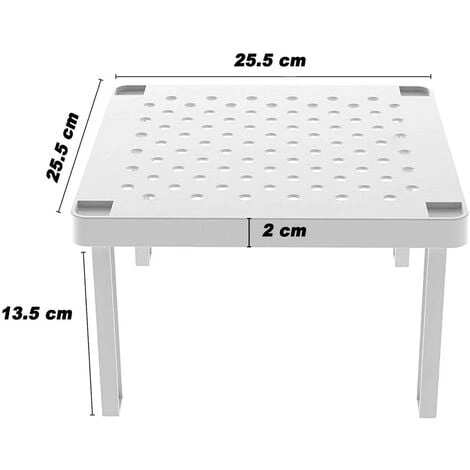 Geezy Stackable Insert Shelf Kitchen Pantry Cabinet Storage Organiser Rack Stand 2 Geezy Stackable Insert Shelf Kitchen Pantry Cabinet Storage Organiser Rack Stand - Image 2