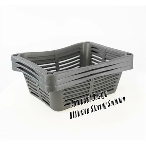 Geezy 3 Tier Wheel Mounted Trolley Basket On Wheels Kitchen Bathroom Children’s Room Office Movable Organiser Well Ventilated Basket Household Storage Rack 4 Geezy 3 Tier Wheel Mounted Trolley Basket On Wheels Kitchen Bathroom Children’s Room Office Movable Organiser Well Ventilated Basket Household Storage Rack - Image 4