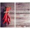 Geezy Set Of 2 Glass Chopping Cutting Board Induction Ceramic Hob Cover Worktop Saver (Chili Peppers)