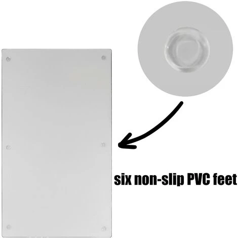 Geezy Set Of 2 Glass Chopping Cutting Board Induction Ceramic Hob Cover Worktop Saver (Chili Peppers) 3 Geezy Set Of 2 Glass Chopping Cutting Board Induction Ceramic Hob Cover Worktop Saver (Chili Peppers) - Image 3