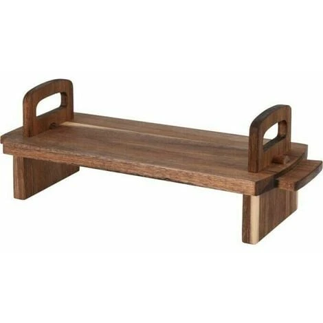 Geezy Acacia Wooden Raised Serving Platter For Antipasti, Tapas, Entrees And Desserts, 36 X 13 X 13 Cm 2 Geezy Acacia Wooden Raised Serving Platter For Antipasti, Tapas, Entrees And Desserts, 36 X 13 X 13 Cm - Image 2