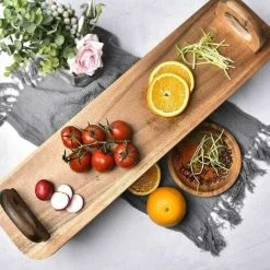 Geezy Acacia Wooden Raised Serving Platter For Antipasti, Tapas, Entrees And Desserts, 36 X 13 X 13 Cm 6 Geezy Acacia Wooden Raised Serving Platter For Antipasti, Tapas, Entrees And Desserts, 36 X 13 X 13 Cm -Vonshef shop 71164242 3