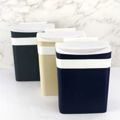 Geezy Hanging Kitchen Waste Bin With Lid Cupboard Over Door Compost Bin Wall Mounted Rubbish Container Trash Can Garbage Basket For Food Scraps 4L -Vonshef shop 71164291 5