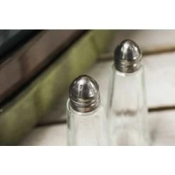 Geezy Pack Of 12 Pots Classic Style Glass Salt And Pepper Shakers Condiment Dispensers -Vonshef shop 71164310 3