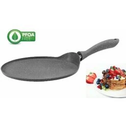Geezy Pancake Maker Crepe Pan - Non-Stick Frying Pan For Healthy Cooking - PFOA FREE, Granite Stone, 10.5 Inch /26 Cm 9 Geezy Pancake Maker Crepe Pan - Non-Stick Frying Pan For Healthy Cooking - PFOA FREE, Granite Stone, 10.5 Inch /26 Cm -Vonshef shop 71164374 5
