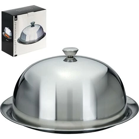 Geezy Food Cover Dome Plate Restaurant Stainless Steel Cloche Serving Dish Bell Jar 1 Geezy Food Cover Dome Plate Restaurant Stainless Steel Cloche Serving Dish Bell Jar