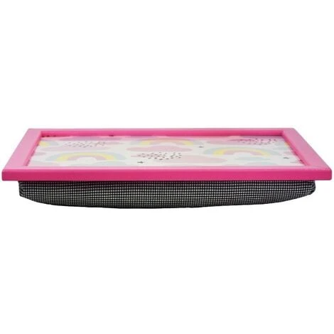 MTS Large Wooden Soft Padded Cushioned Bean Bag Lap Dinner Laptop Food TV Tray (Rainbow) 4 MTS Large Wooden Soft Padded Cushioned Bean Bag Lap Dinner Laptop Food TV Tray (Rainbow) - Image 4