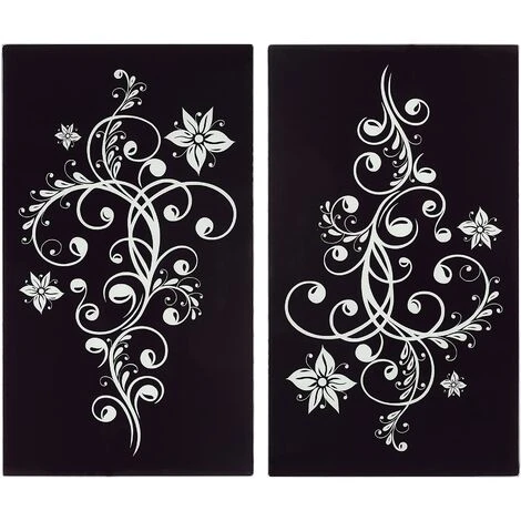 Geezy Set Of 2 Black Glass Chopping Board Induction Ceramic Hob Cover Worktop Saver 1 Geezy Set Of 2 Black Glass Chopping Board Induction Ceramic Hob Cover Worktop Saver