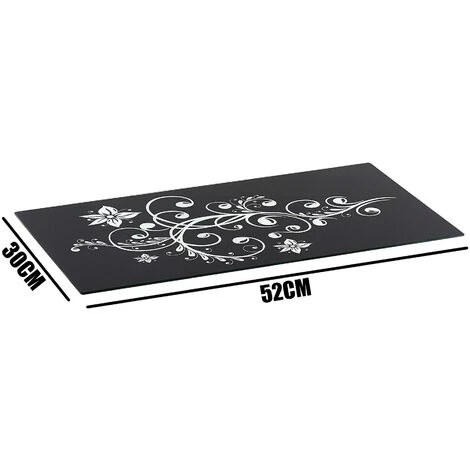 Geezy Set Of 2 Black Glass Chopping Board Induction Ceramic Hob Cover Worktop Saver 4 Geezy Set Of 2 Black Glass Chopping Board Induction Ceramic Hob Cover Worktop Saver - Image 4