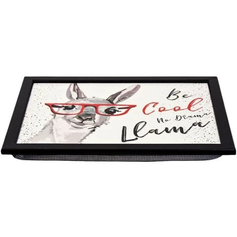 The Magic Toy Shop Large Wooden Soft Padded Cushioned Bean Bag Lap Dinner Laptop Food TV Tray (Llama) 3 The Magic Toy Shop Large Wooden Soft Padded Cushioned Bean Bag Lap Dinner Laptop Food TV Tray (Llama) - Image 3