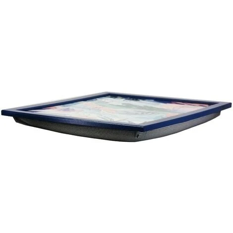 MTS Large Wooden Soft Padded Cushioned Bean Bag Lap Dinner Laptop Food TV Tray (Palm Leaves) 3 MTS Large Wooden Soft Padded Cushioned Bean Bag Lap Dinner Laptop Food TV Tray (Palm Leaves) - Image 3