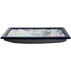 MTS Large Wooden Soft Padded Cushioned Bean Bag Lap Dinner Laptop Food TV Tray (Palm Leaves) 7 MTS Large Wooden Soft Padded Cushioned Bean Bag Lap Dinner Laptop Food TV Tray (Palm Leaves) -Vonshef shop 71178151 4