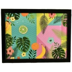 Alternative view of The Magic Toy Shop Large Wooden Soft Padded Cushioned Bean Bag Lap Dinner Laptop Food TV Tray (Tropical Fruit)