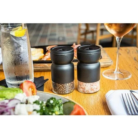 JOORRT Set Of 2 Glass Salt And Pepper Shakers With Adjustable Pouring Holes - Stainless Steel Salt And Pepper Shakers - Farmhouse Salt And Pepper Shaker Set For Sea Salts And Himalayan Spices, Kosher 2 JOORRT Set Of 2 Glass Salt And Pepper Shakers With Adjustable Pouring Holes - Stainless Steel Salt And Pepper Shakers - Farmhouse Salt And Pepper Shaker Set For Sea Salts And Himalayan Spices, Kosher - Image 2