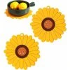 MODOU Trivets For Pots And Pans, Multi-Purpose Heat Resistant Silicone Trivets, Silicone Mats For Kitchen Counter, Hot Pot, Heat Dish, Sunflower Non-Slip Trivet, Pack Of 2