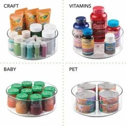 MODOU Kitchen Shelf - Practical Spice Rack For The Kitchen Cabinet - Swivel Plastic Spice Rack With Extra High Edge, Transparent 7 MODOU Kitchen Shelf - Practical Spice Rack For The Kitchen Cabinet - Swivel Plastic Spice Rack With Extra High Edge, Transparent -Vonshef shop 71420782 3