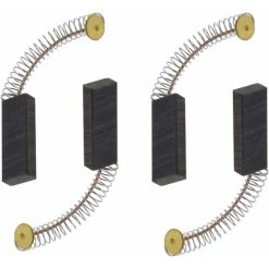 JOORRT 2 Pairs Motor Carbon Brushes 6 X 11 X 30mm For Rotary Angle Grinder Circular Drill Electric Drill Spare Parts Replacement Accessories Black Gold