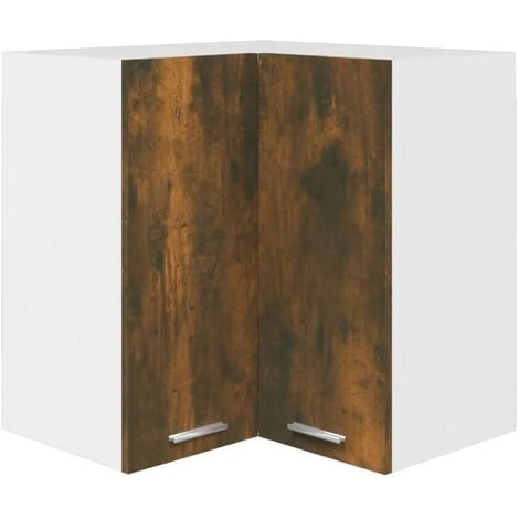 Hanging Corner Cabinet Smoked Oak 57x57x60 Cm Engineered Wood VidaXL 1 Hanging Corner Cabinet Smoked Oak 57x57x60 Cm Engineered Wood VidaXL