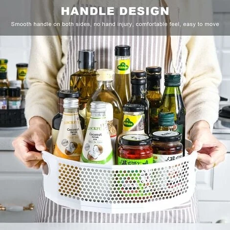 DKSFJKL Turntable, Plastic Turntable Spice Rack For Spices Condiments Kitchen Storage, Kitchen Cupboard Turntable, Spice Turntable 22.56.5cm (Black) 5 DKSFJKL Turntable, Plastic Turntable Spice Rack For Spices Condiments Kitchen Storage, Kitchen Cupboard Turntable, Spice Turntable 22.56.5cm (Black) - Image 5