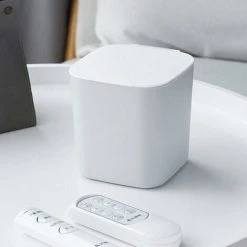 DENUOTOP Trash Can / Dustbins Rectangle Desktop Trash Can, Plastic Small Small Office Countertop Garbage Can Lid Protector Press For Open Lid Trash Trash