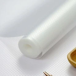 OSQI Cuttable Waterproof Cabinet Paper Non-Slip Drawer Mat For Kitchen Drawers, Dining Table, Cabinet, Shoe Cabinet, Clear 45 X 200cm