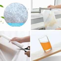 OSQI Cuttable Waterproof Cabinet Paper Non-Slip Drawer Mat For Kitchen Drawers, Dining Table, Cabinet, Shoe Cabinet, Clear 45 X 200cm -Vonshef shop 72370930 5