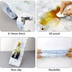 OSQI Kitchen Cabinet Liner, Shelf Paper Drawer Liner Cupboard Liner Non-Adhesive Anti-Mildew Non-Slip Waterproof Drawer Mat, (30x300cm, Transparent) -Vonshef shop 72370945 3