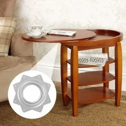 OSQI Ball Bearing Swivel Tray,Swivel Plate,Swivel Base,360 Rotating Tray,Swivel Square Metal,Swivel Boat Stool Bar,Swivel Stool Seat Plate,4 Inches -Vonshef shop 72371636 4