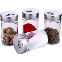 MEZHENG 4 Pack Spice Jars