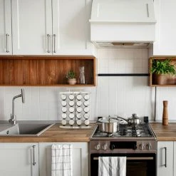 Relaxdays Spice Rack, 20 Glass Jars, Stainless Steel, H X W X D: 35 X 28 X 12 Cm, Silver/Natural 9 Relaxdays Spice Rack, 20 Glass Jars, Stainless Steel, H X W X D: 35 X 28 X 12 Cm, Silver/Natural -Vonshef shop 72524134 5