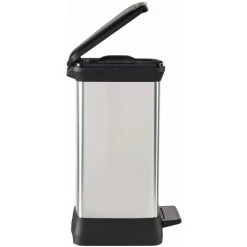 Duo Pedal Bin Deco 10L+18L Silver Curver 9 Duo Pedal Bin Deco 10L+18L Silver Curver -Vonshef shop 72573190 5