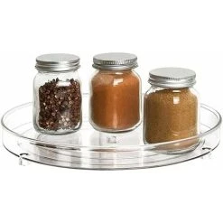 DKSFJKL Revolving Tray For Cupboard Spices, Revolving Spice Storage Shelf, Swivel Tray For Kitchen Storage, Spice Rack For Kitchen Cupboards Or Worktops. (S, A)