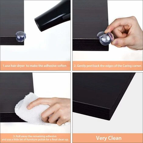 JOORRT Corner Protectors 20 Pieces Child Table Corner Protection Transparent Baby Table Corners Adhesive And Resistant Furniture With Zip Bag 5 JOORRT Corner Protectors 20 Pieces Child Table Corner Protection Transparent Baby Table Corners Adhesive And Resistant Furniture With Zip Bag - Image 5