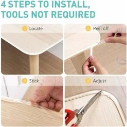 JOORRT Transparent Furniture Edge Protector, 6M Pre-Adhesive Silicone Baby Furniture Protector, Cupboard Edge And Corner Protector For Baby Safety 8 JOORRT Transparent Furniture Edge Protector, 6M Pre-Adhesive Silicone Baby Furniture Protector, Cupboard Edge And Corner Protector For Baby Safety -Vonshef shop 72598929 4
