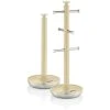 Swan Towel Pole And Mug Tree Set Cream