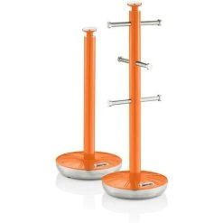 Swan Towel Pole And Mug Tree Set Orange