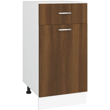 Drawer Bottom Cabinet Brown Oak 40x46x81.5 Cm Engineered Wood VidaXL 1 Drawer Bottom Cabinet Brown Oak 40x46x81.5 Cm Engineered Wood VidaXL