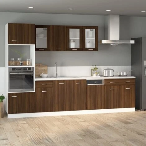 Drawer Bottom Cabinet Brown Oak 40x46x81.5 Cm Engineered Wood VidaXL 4 Drawer Bottom Cabinet Brown Oak 40x46x81.5 Cm Engineered Wood VidaXL - Image 4